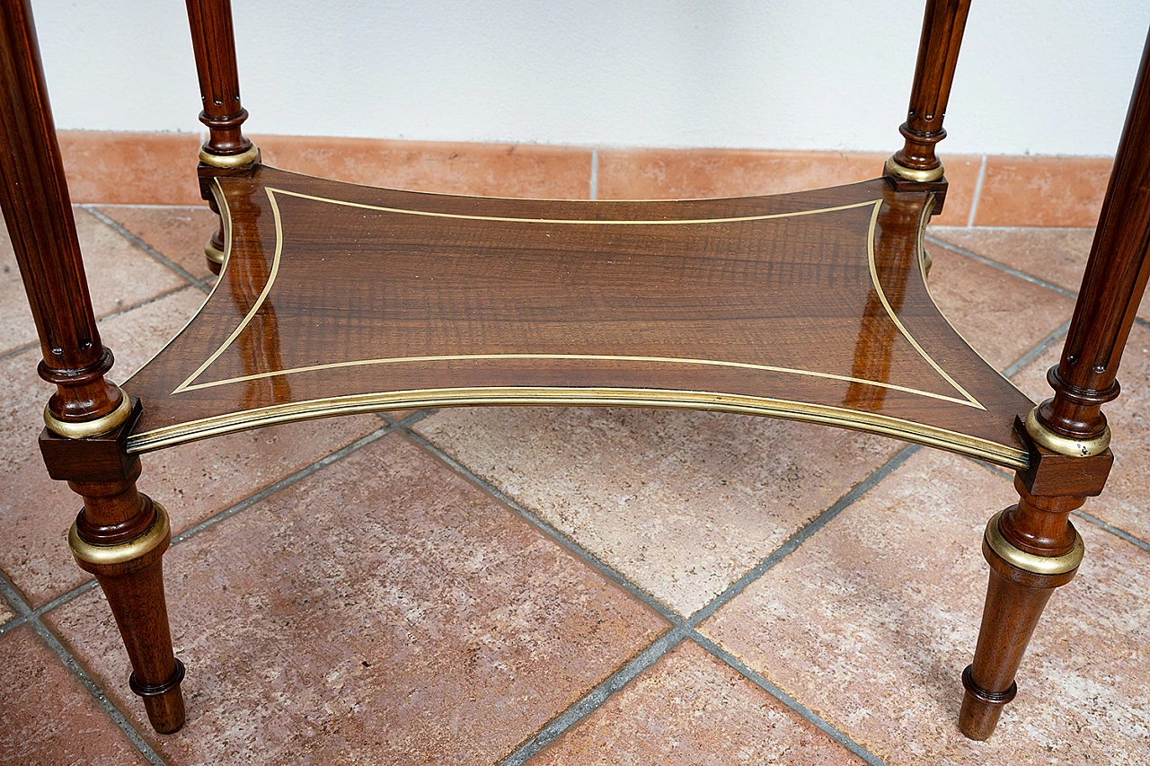 Mahogany coffee table with breccia top & bronze details, 19th century 4