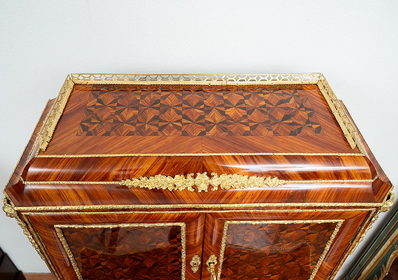 Bonheur du jour Napoleon III writing desk in exotic woods,19th century 7