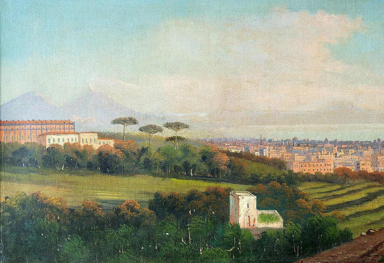 Girolamo Gianni, 4 views of Naples, oil on canvas, 19th century 6