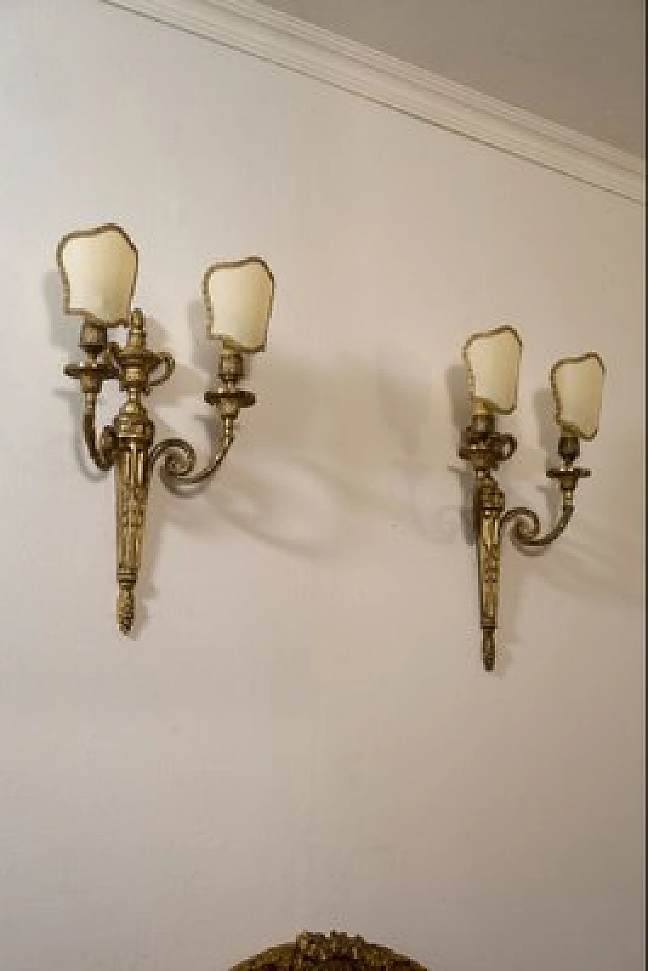 Pair of wall sconces in Louis XVI style, 1940s 3