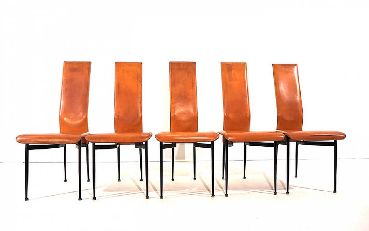 5 S44 chairs by G. Vegni and G. Gualtierotti for Fasem, 1990s 1