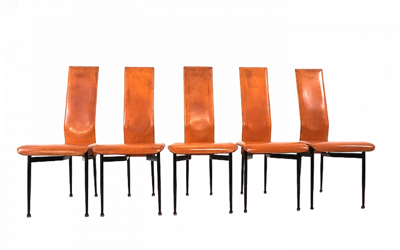 5 S44 chairs by G. Vegni and G. Gualtierotti for Fasem, 1990s 2