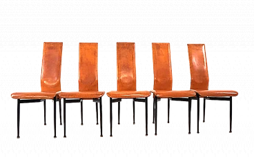 5 S44 chairs by G. Vegni and G. Gualtierotti for Fasem, 1990s