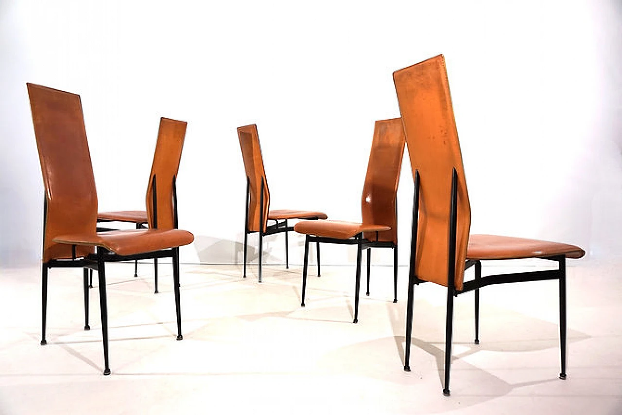 5 S44 chairs by G. Vegni and G. Gualtierotti for Fasem, 1990s 3