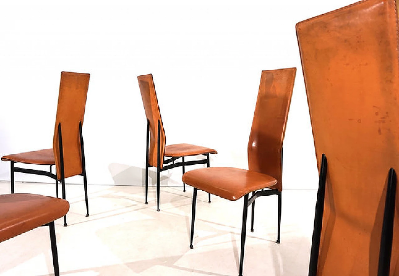 5 S44 chairs by G. Vegni and G. Gualtierotti for Fasem, 1990s 4