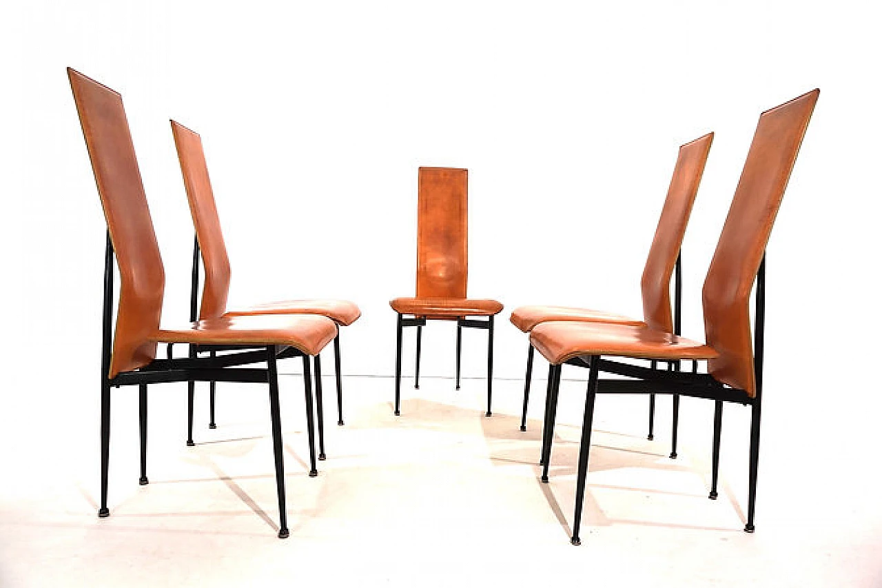 5 S44 chairs by G. Vegni and G. Gualtierotti for Fasem, 1990s 7