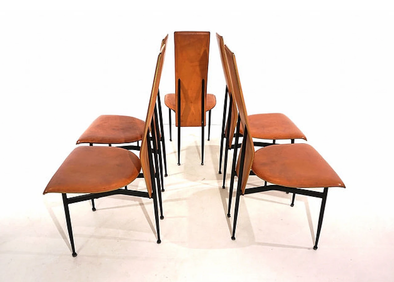 5 S44 chairs by G. Vegni and G. Gualtierotti for Fasem, 1990s 8