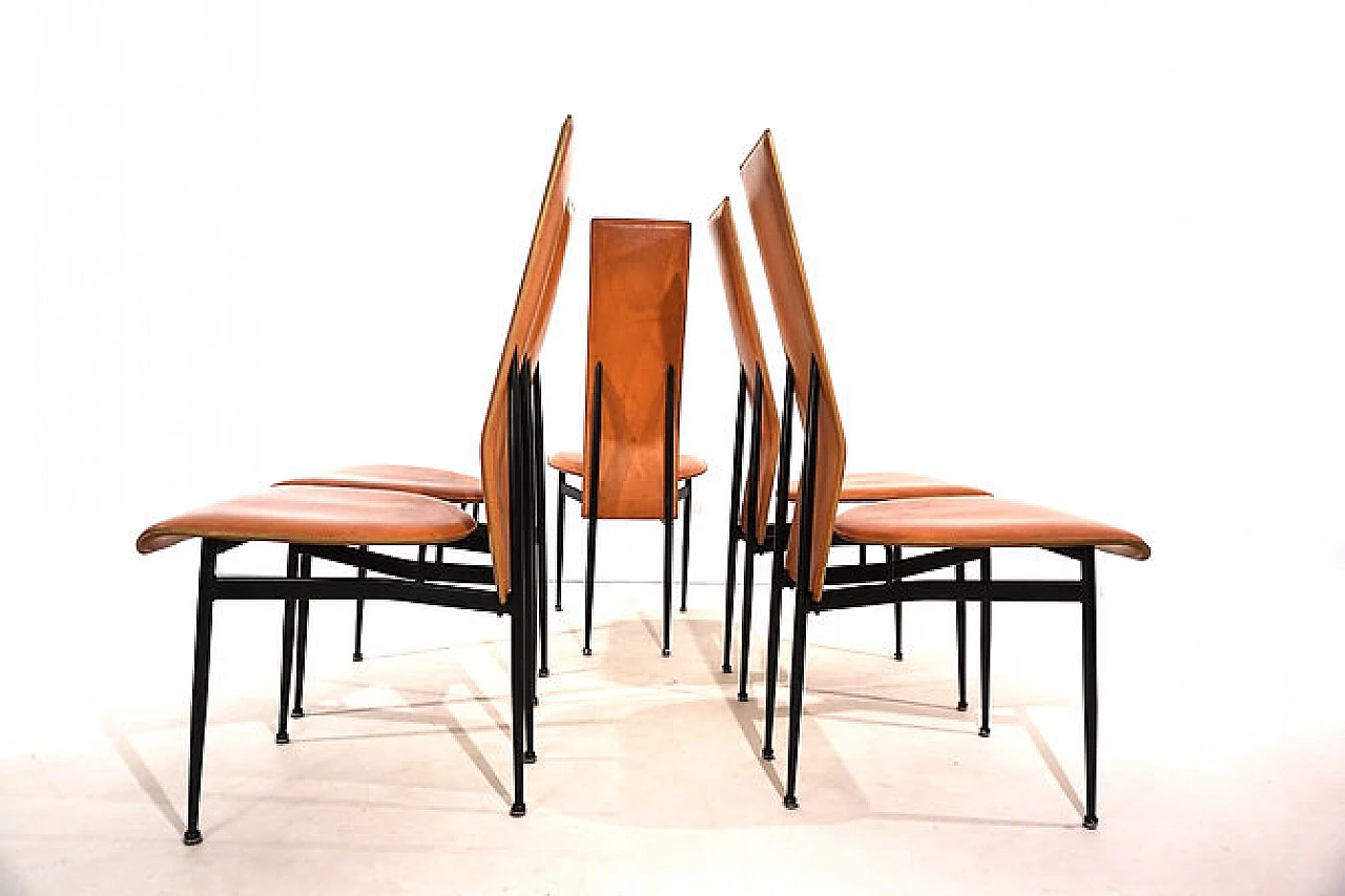 5 S44 chairs by G. Vegni and G. Gualtierotti for Fasem, 1990s 9