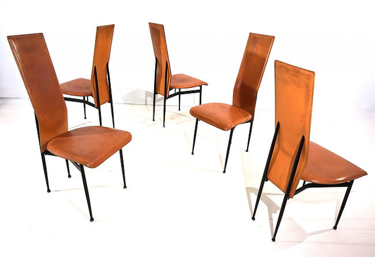 5 S44 chairs by G. Vegni and G. Gualtierotti for Fasem, 1990s 12