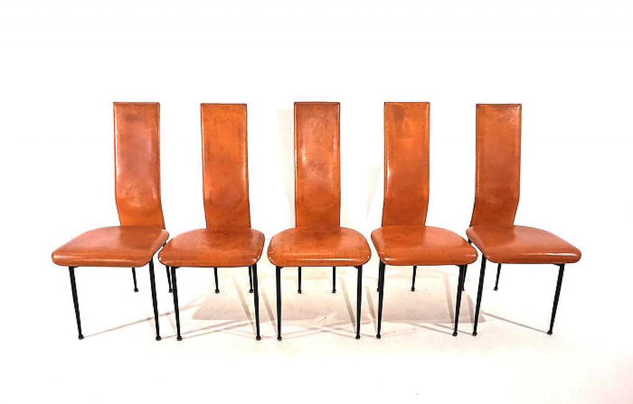 5 S44 chairs by G. Vegni and G. Gualtierotti for Fasem, 1990s 13