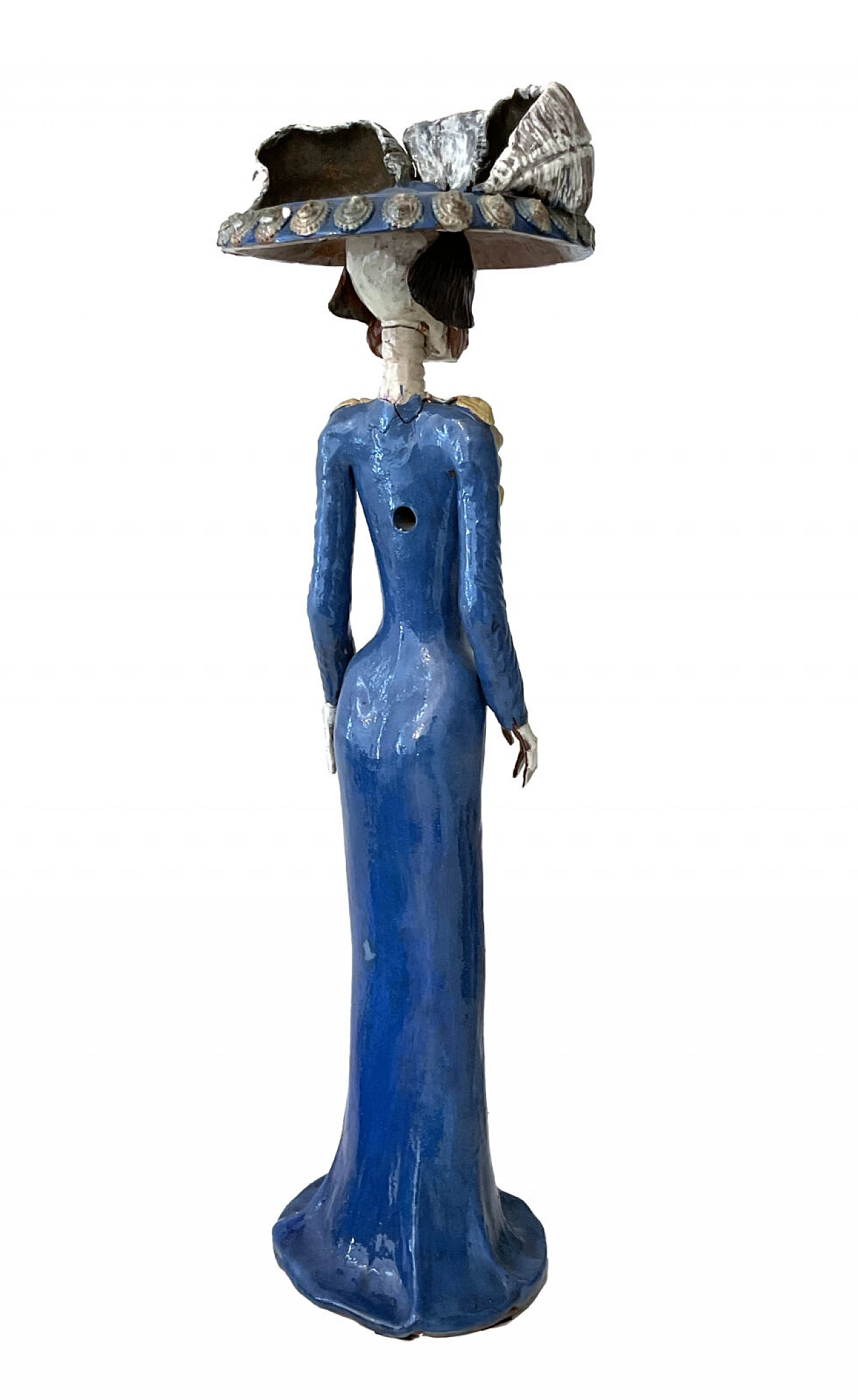 Catrina, Mexican painted terracotta sculpture, 1950s 5