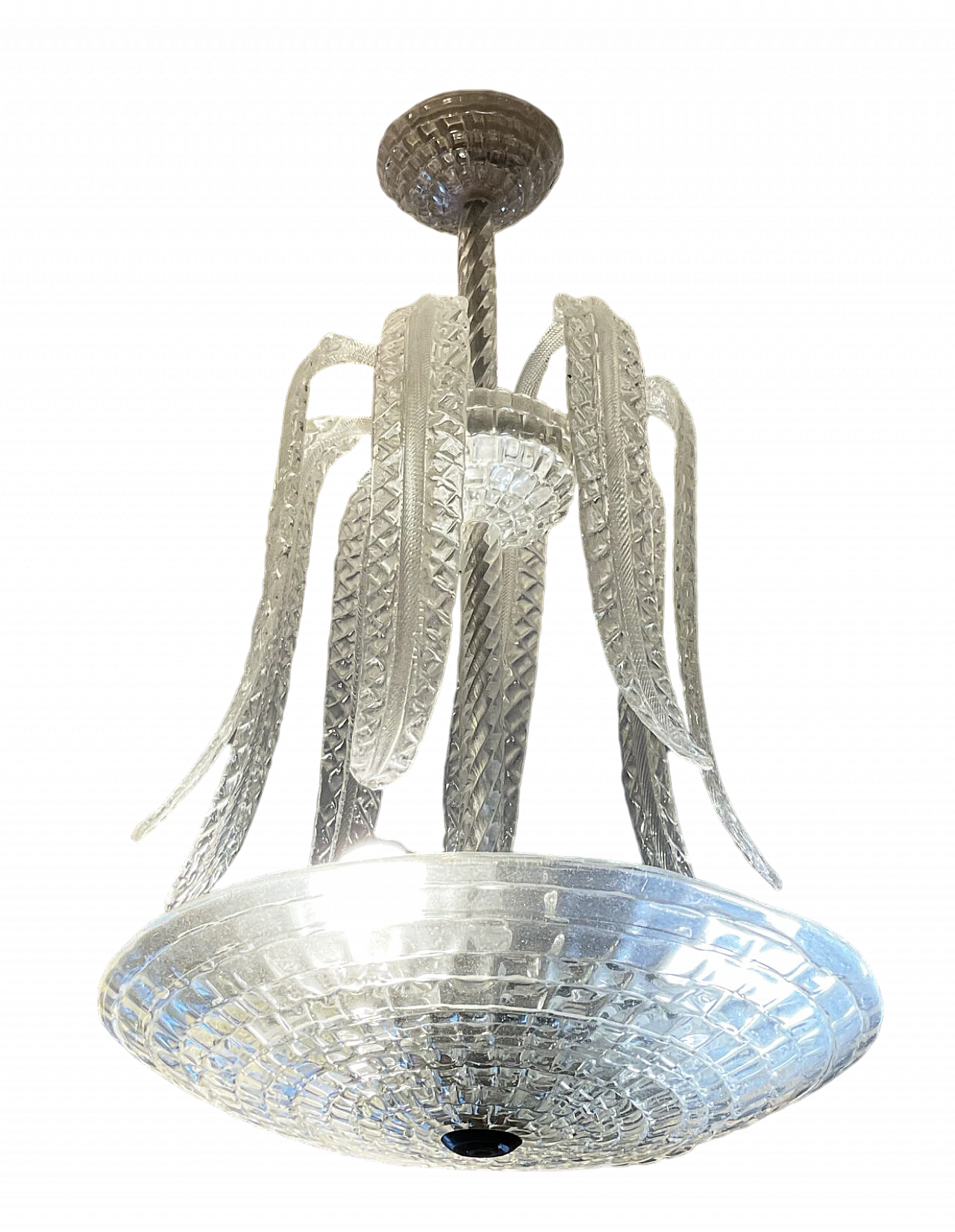 Murano glass chandelier with leaves by Barovier & Toso, 1940s 2