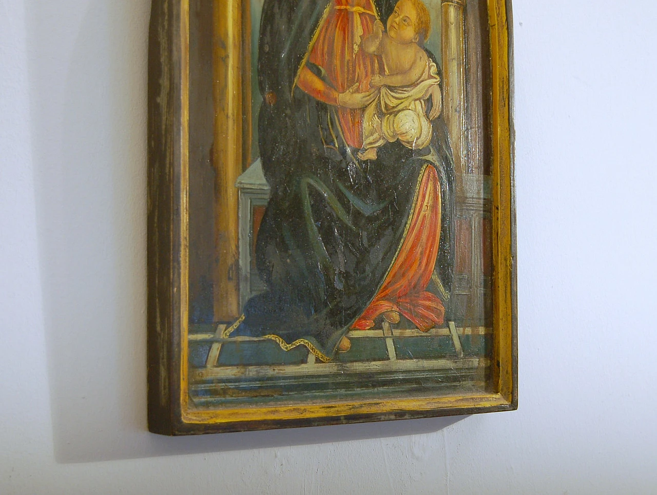 Madonna of the Roses, painting on panel, 19th century 7