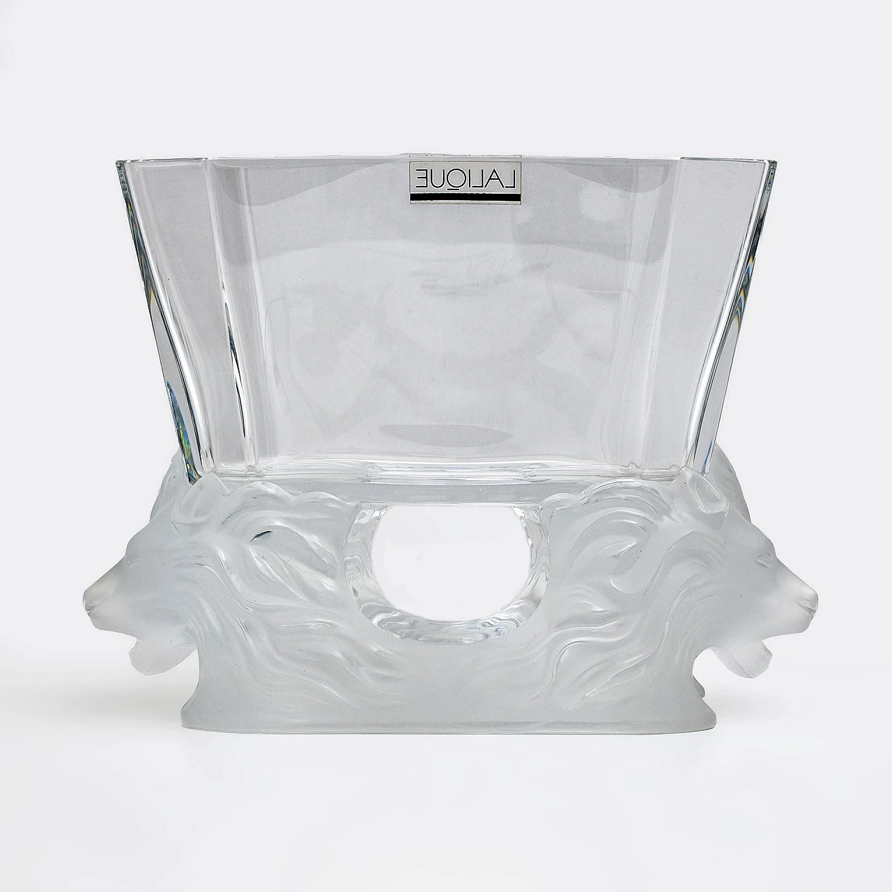 Venice crystal vase by Lalique, 1960s 3