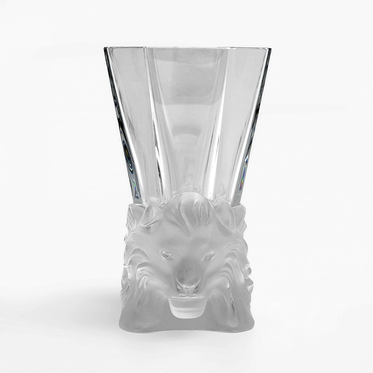 Venice crystal vase by Lalique, 1960s 4