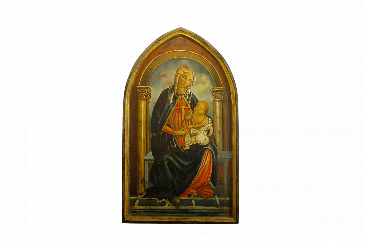 Madonna of the Roses, painting on panel, 19th century 10