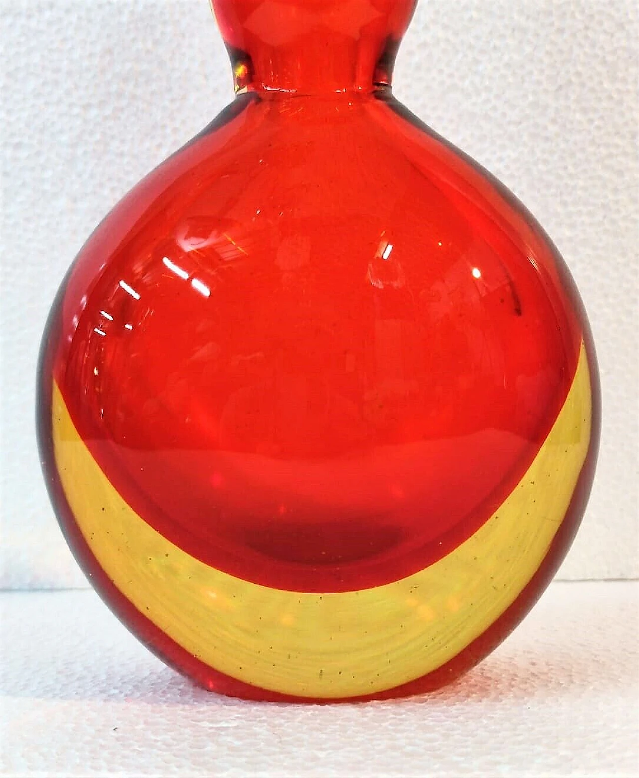 Submerged glass vase by Flavio Poli for Seguso, 1960s 3