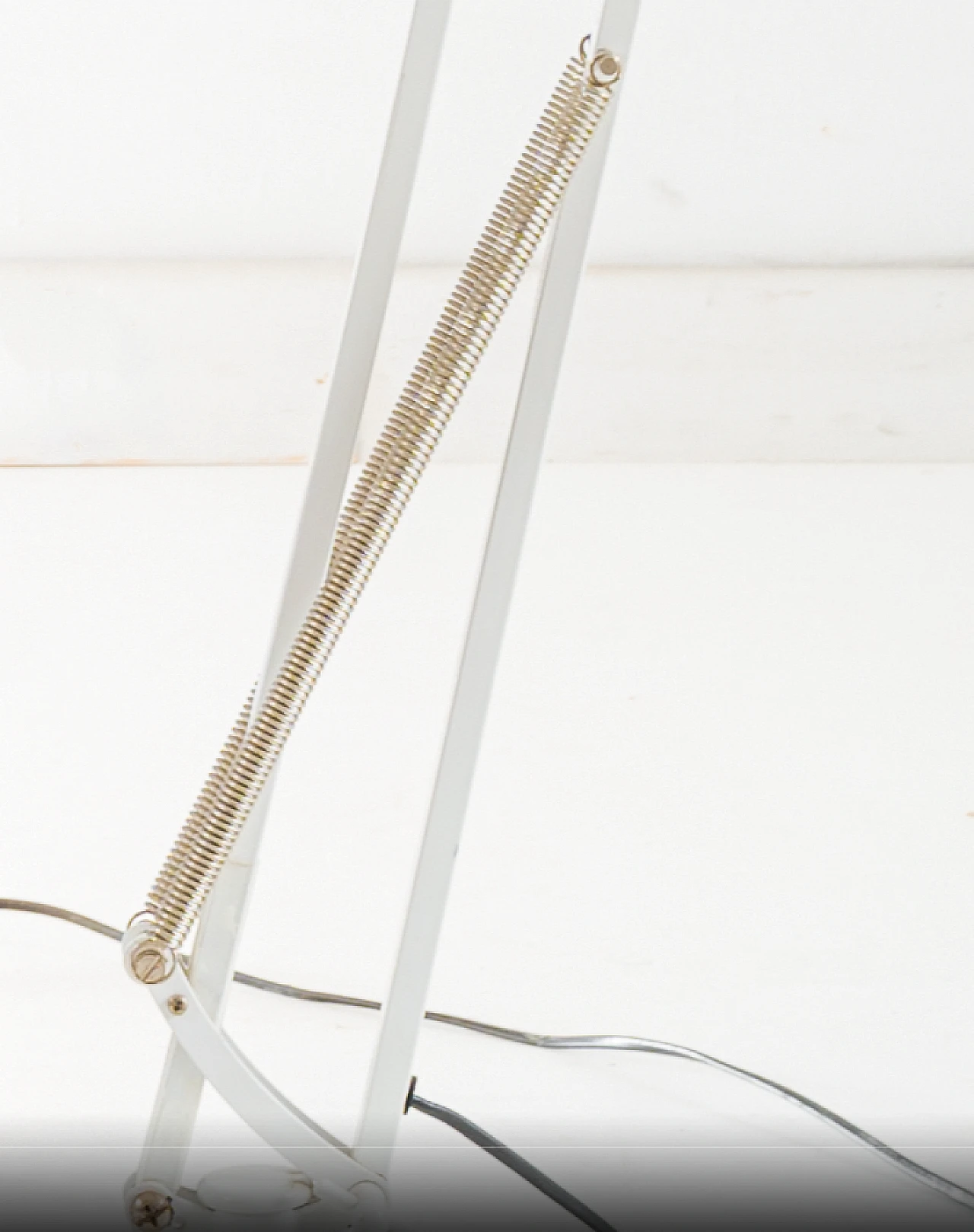 White and yellow painted metal floor lamp, 1970s 5