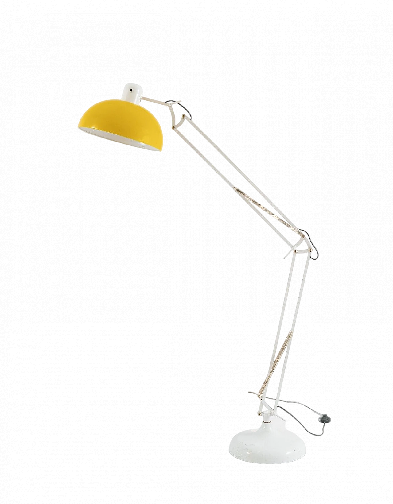 White and yellow painted metal floor lamp, 1970s 17