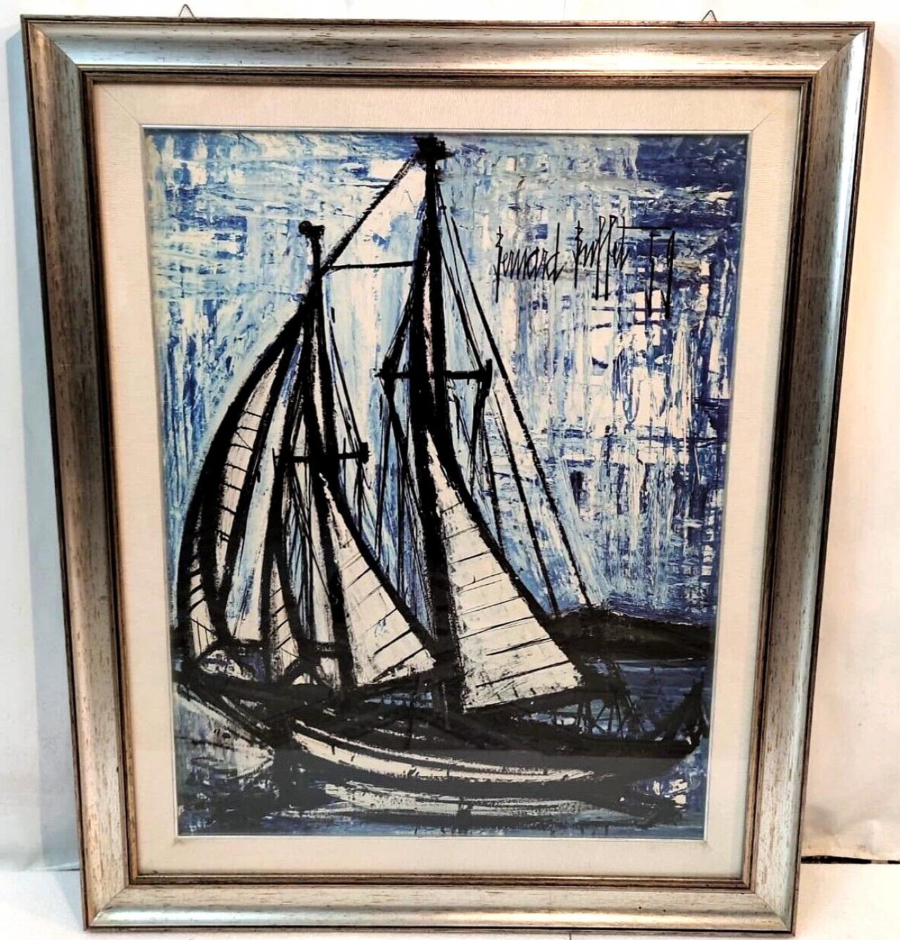 Bernard Buffett, The Yacht, lithograph on cardboard, 1959 6