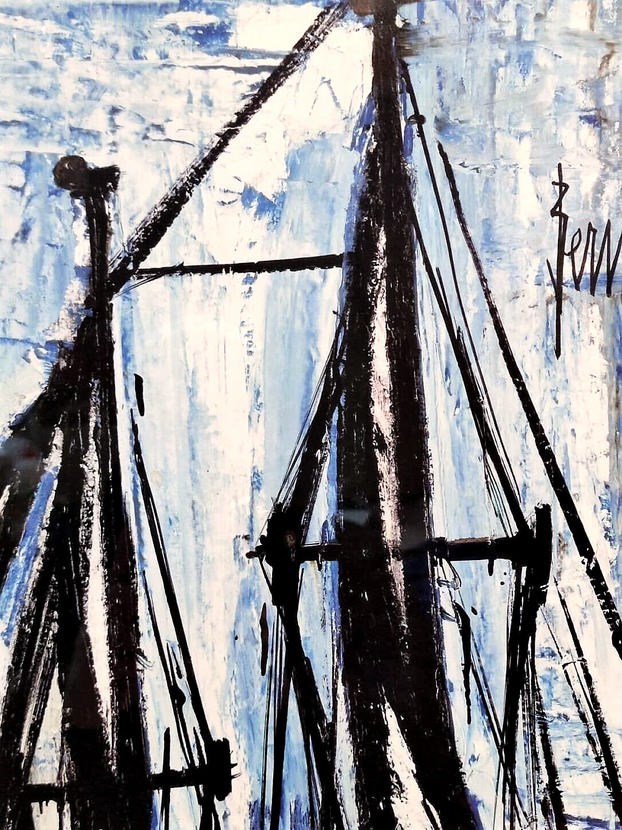 Bernard Buffett, The Yacht, lithograph on cardboard, 1959 13