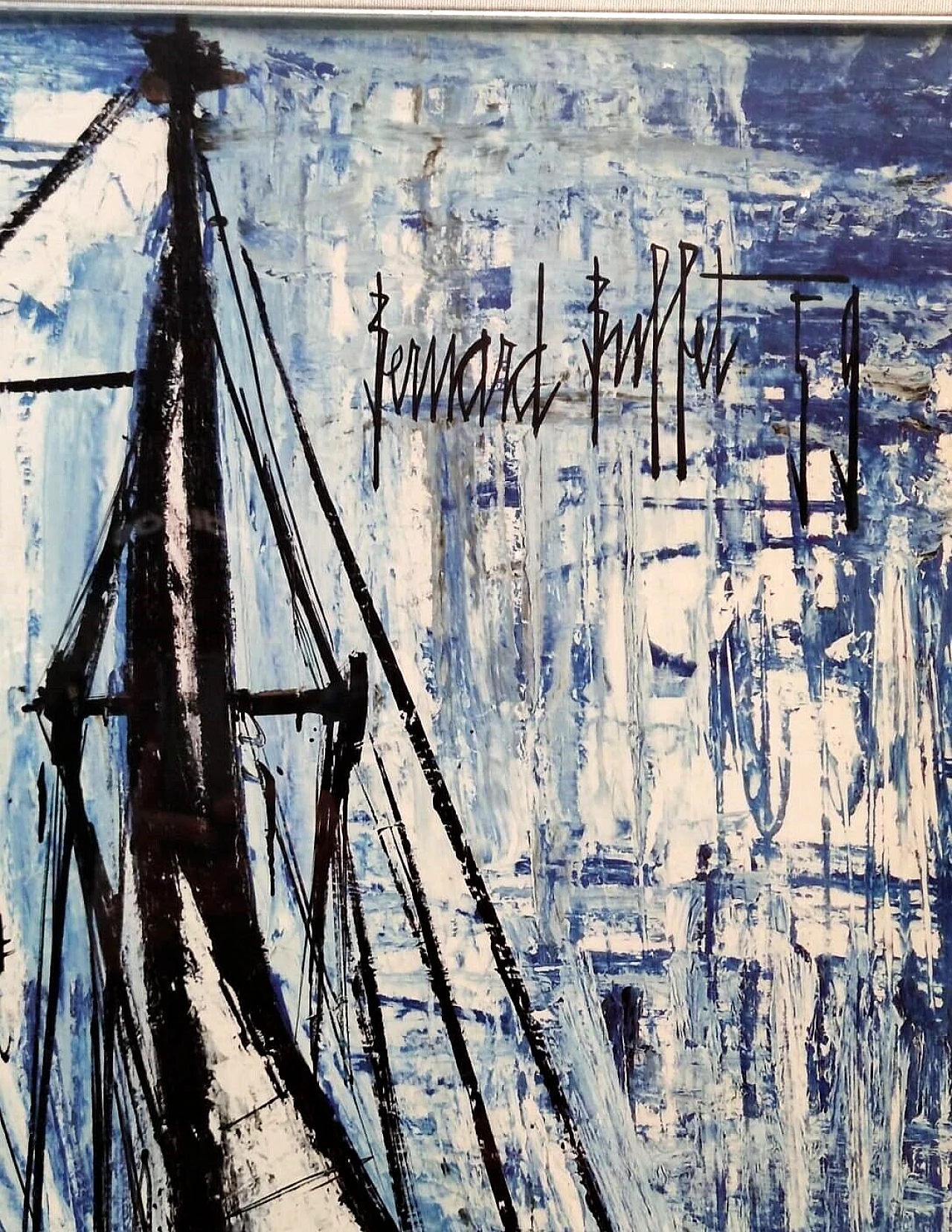 Bernard Buffett, The Yacht, lithograph on cardboard, 1959 14