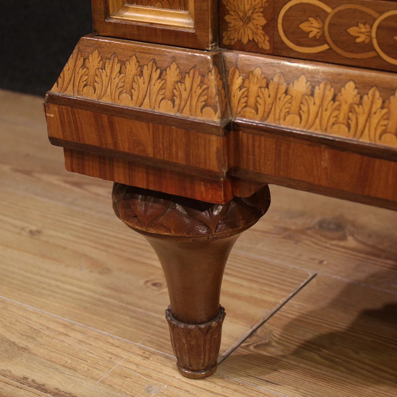 Inlaid Louis XVI-style chest of drawers, 1960s 7