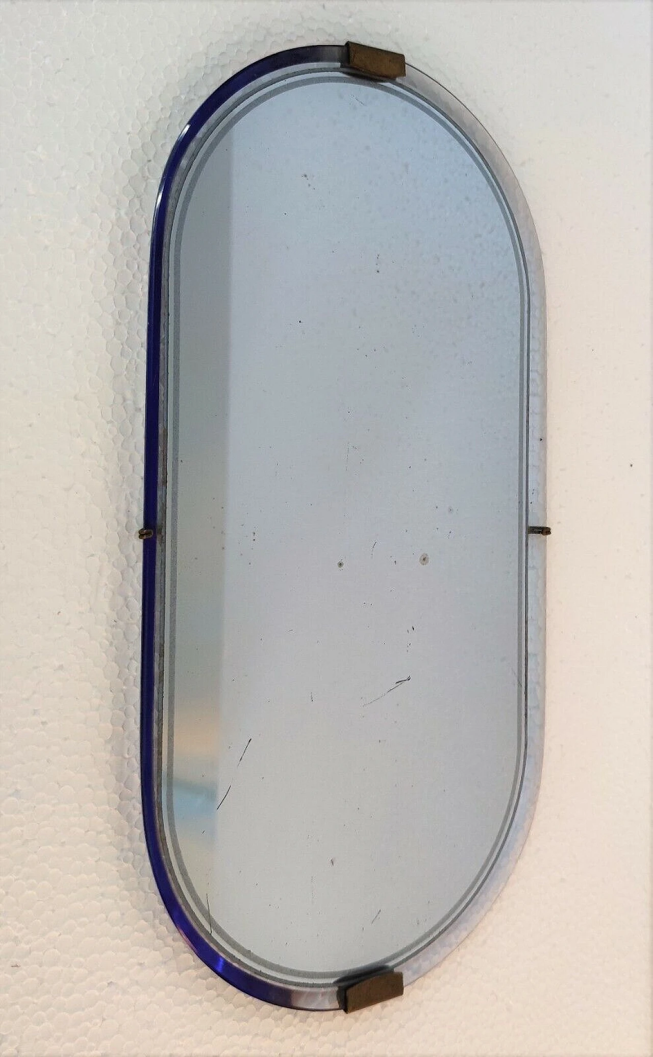 Brass and glass mirror by Fontana Arte, 1930s 1