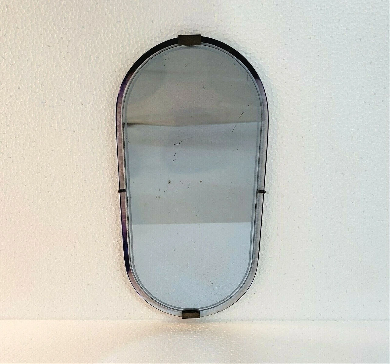 Brass and glass mirror by Fontana Arte, 1930s 2