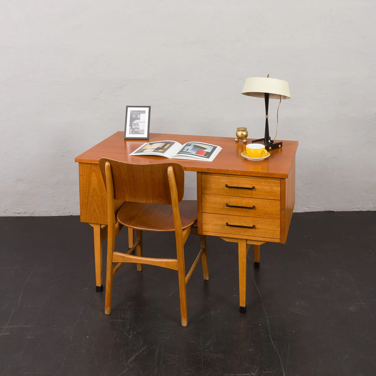 Danish teak writing desk, 1960s 1