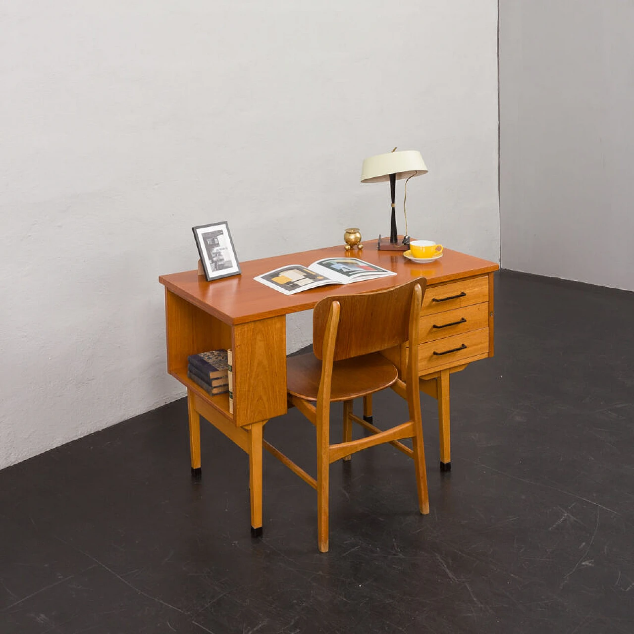 Danish teak writing desk, 1960s 2