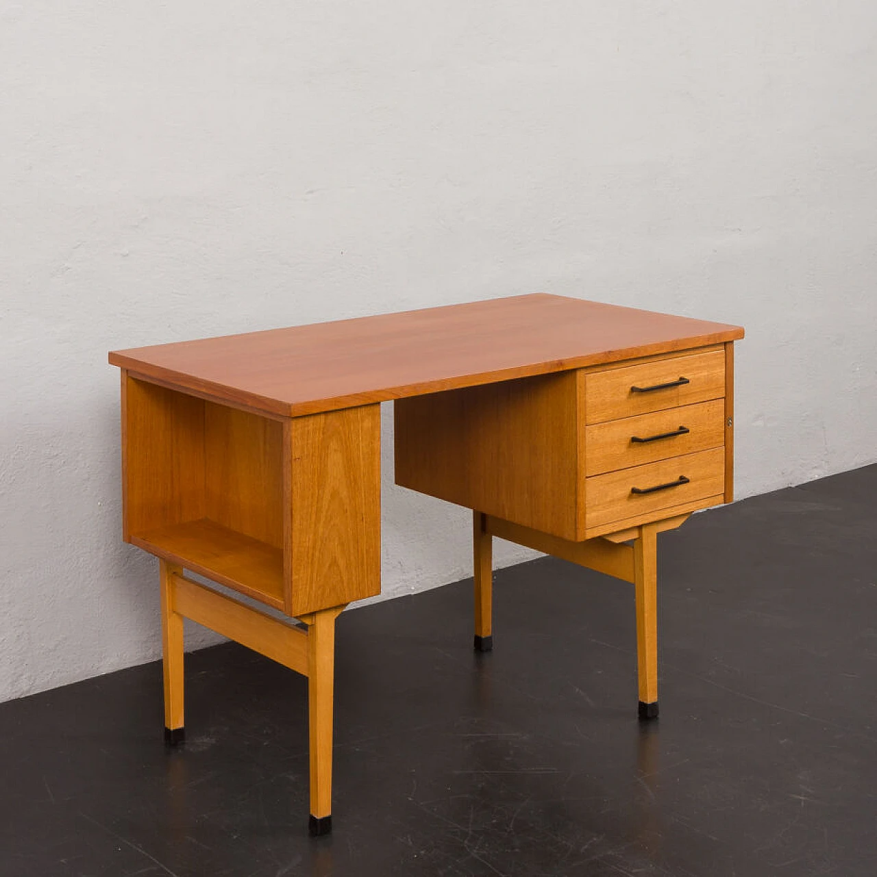 Danish teak writing desk, 1960s 10