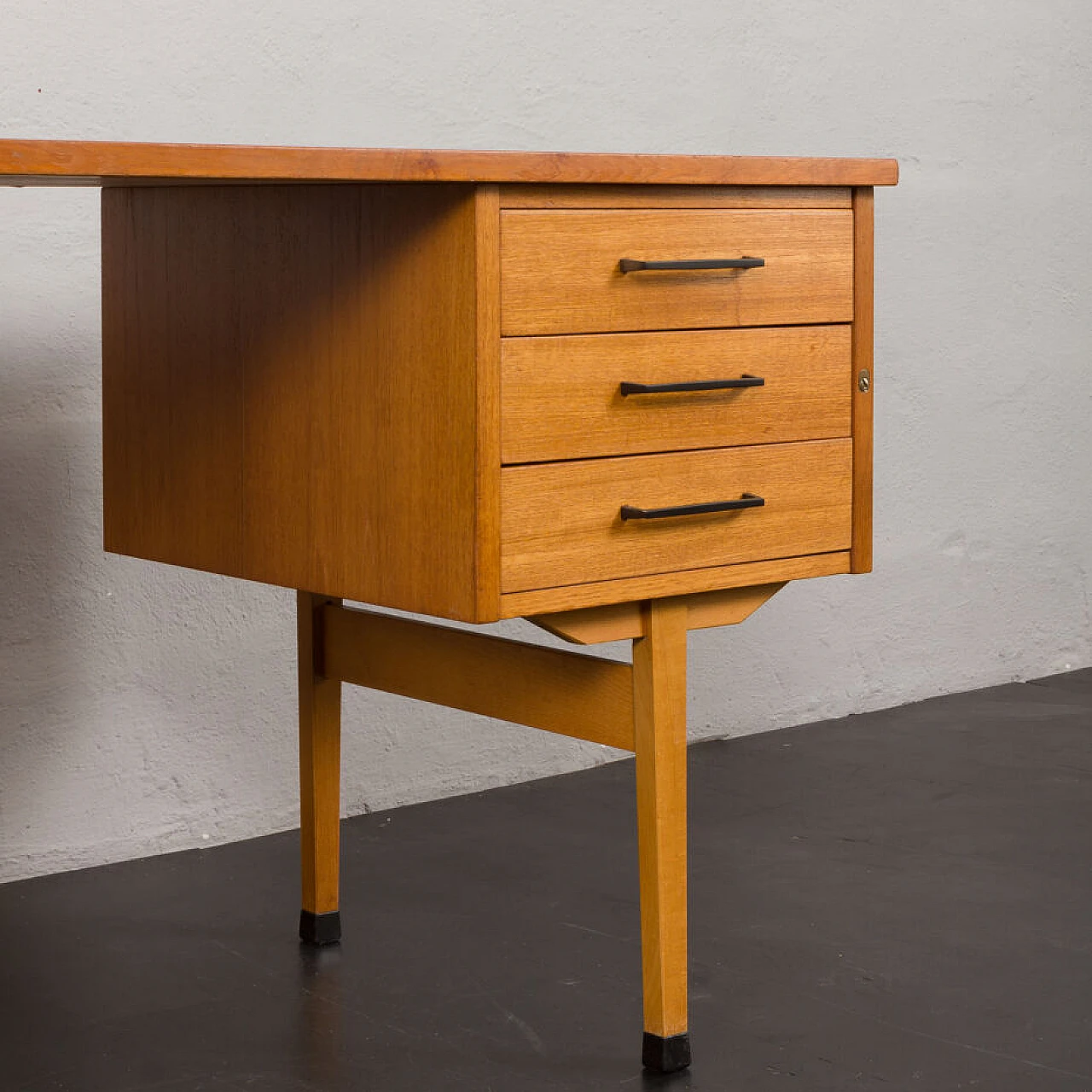 Danish teak writing desk, 1960s 12