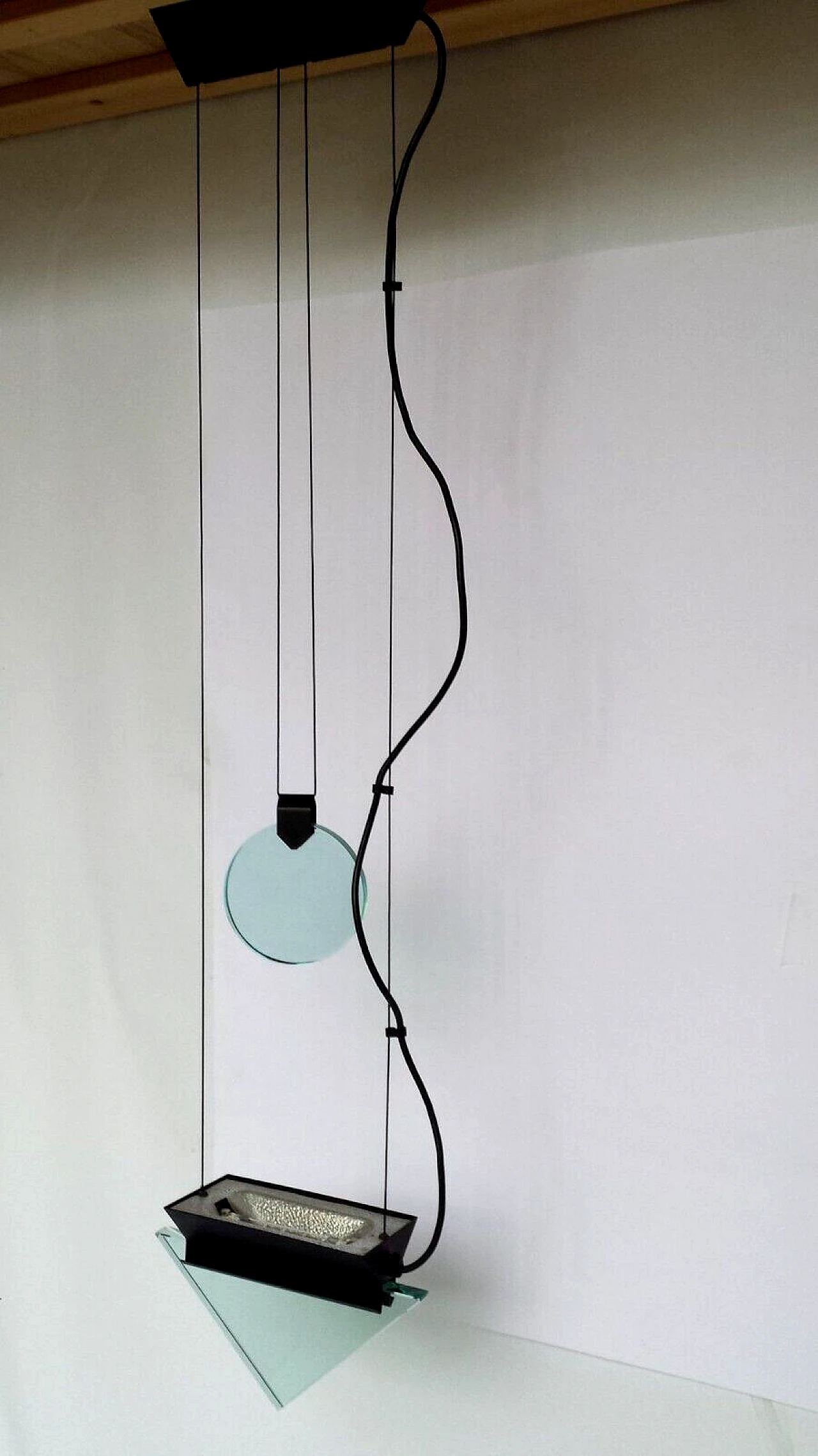 Tria chandelier by Roberto Cardin for Fontana Arte, 1980s 6