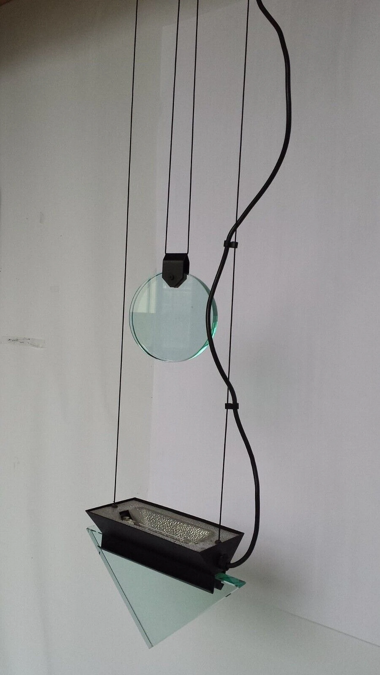 Lampadario Tria di Roberto Cardin per Fontana Arte, anni '80 9