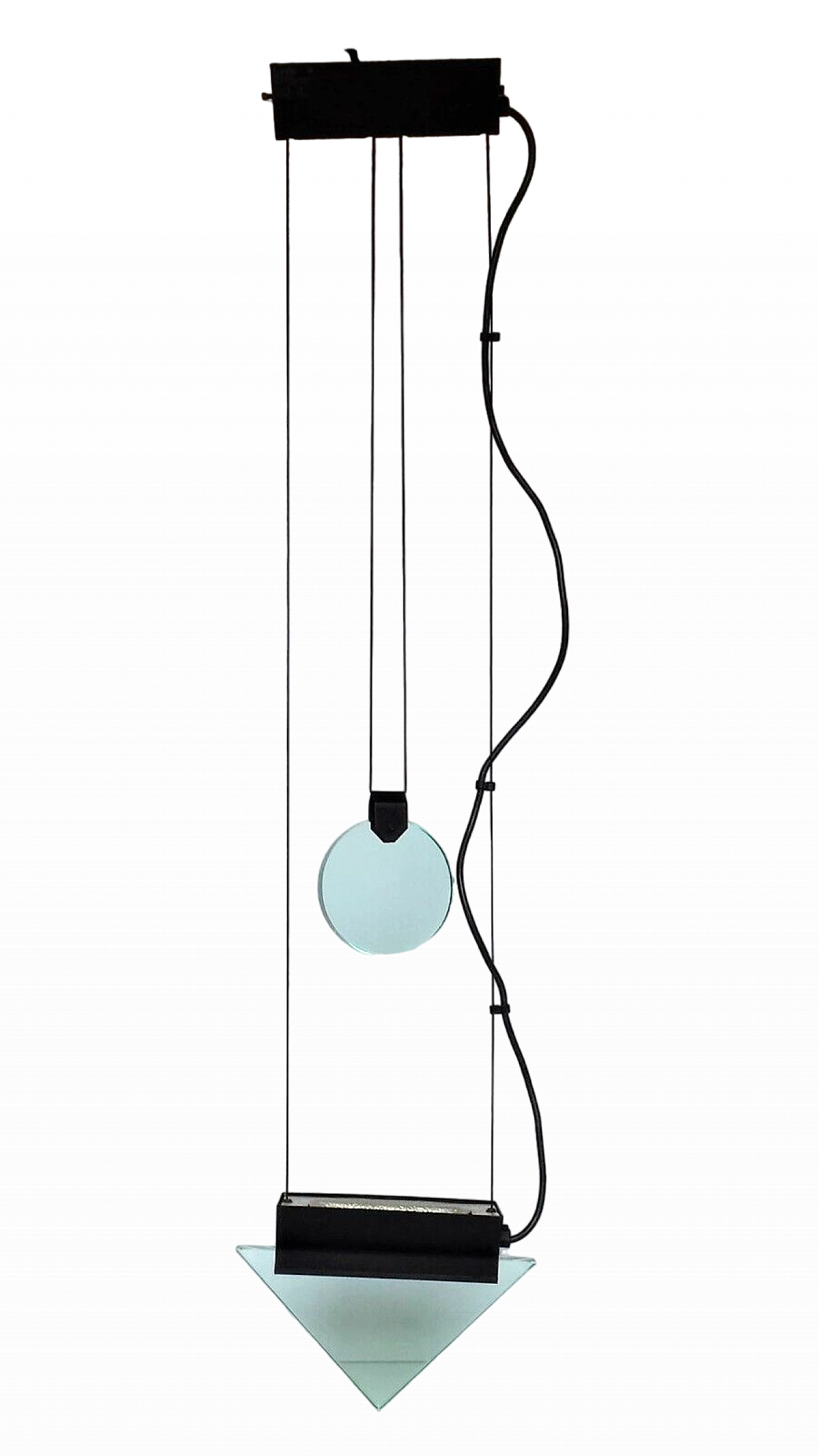 Tria chandelier by Roberto Cardin for Fontana Arte, 1980s 12