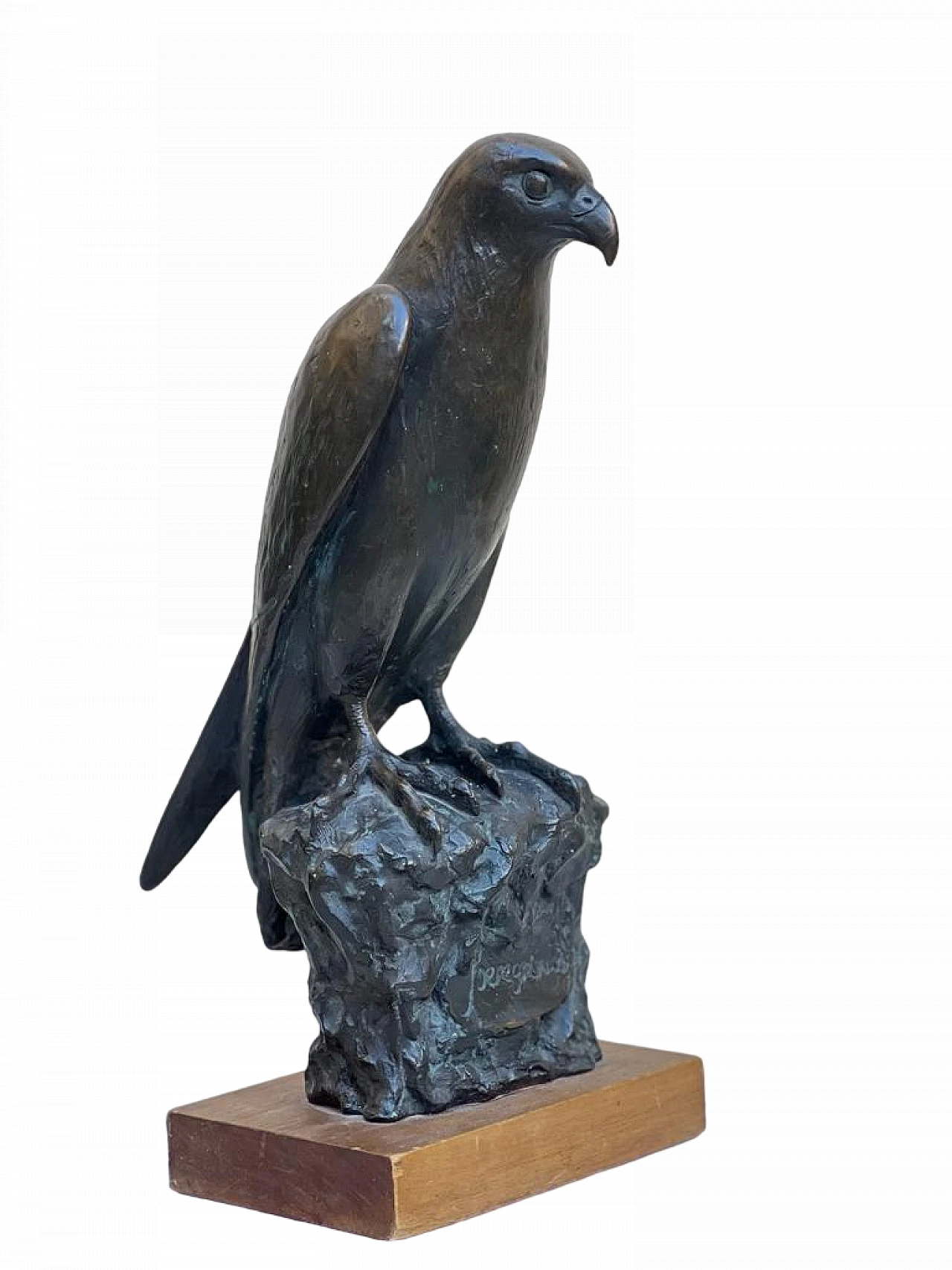 Lost wax bronze statue with wooden base, 1920s 7