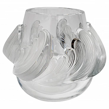 Lalique crystal Vagues vase, 1960s