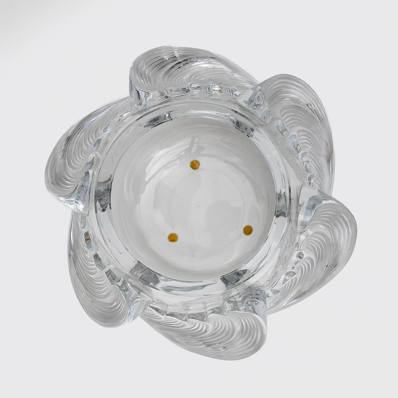 Lalique crystal Vagues vase, 1960s 5