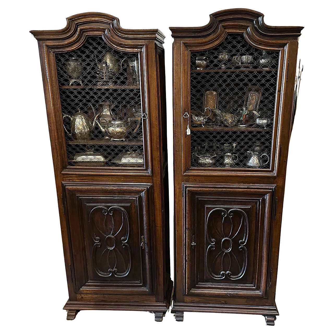 Pair of Louis XVI walnut sideboards, 18th century 1