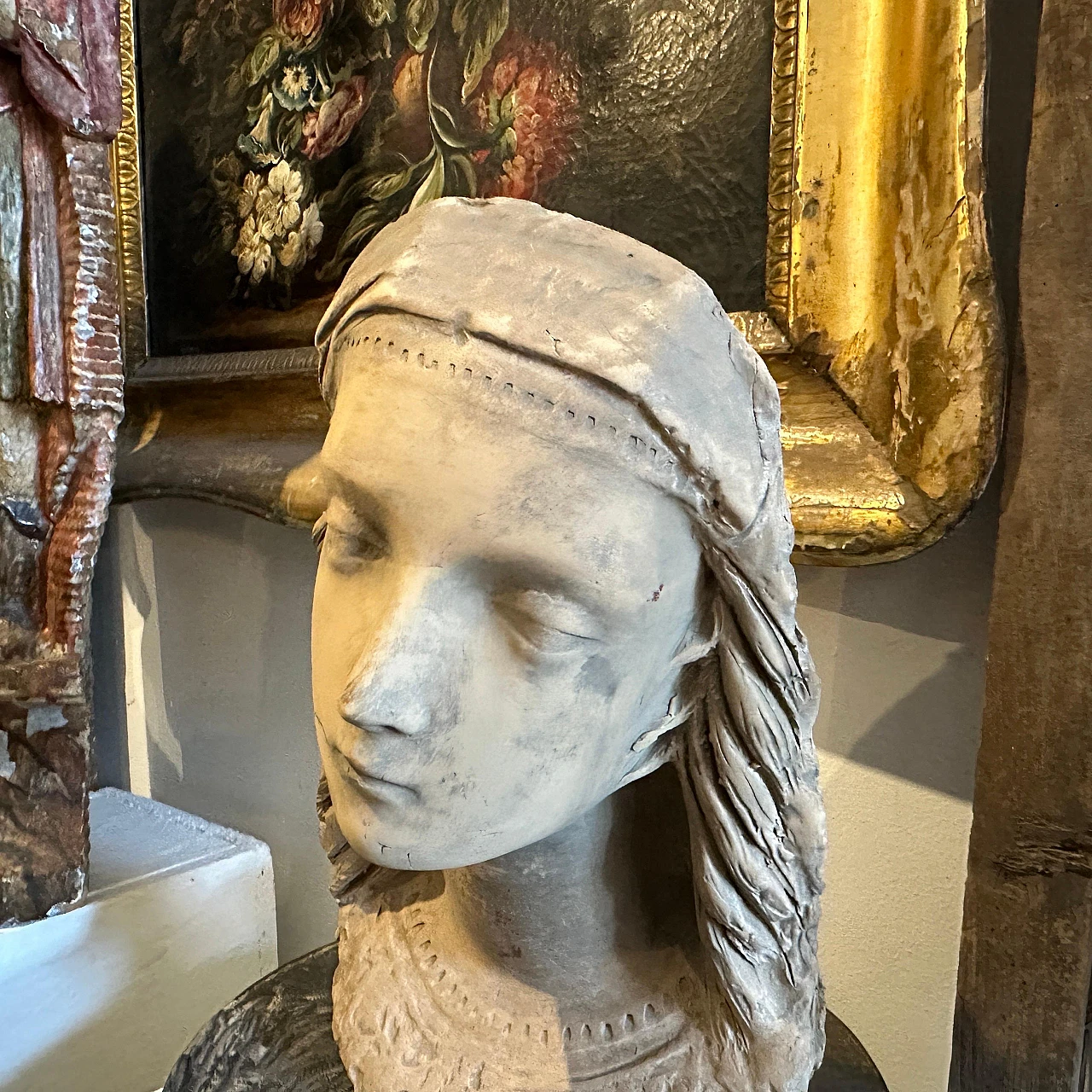 Terracotta head of a young woman, early 20th century 6