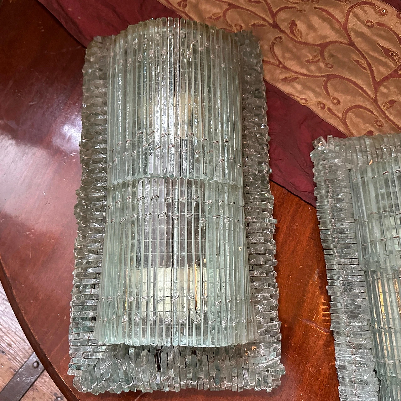 Pair of wall lamps in Murano glass by Poliarte, 1950s 3