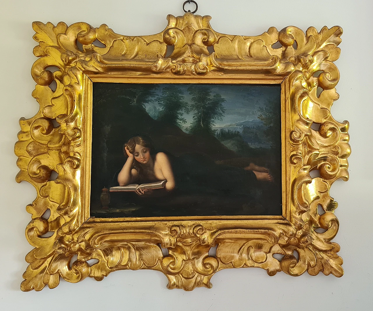 Painting of reading Magdalen, Italian school after Correggio, 18th century 2