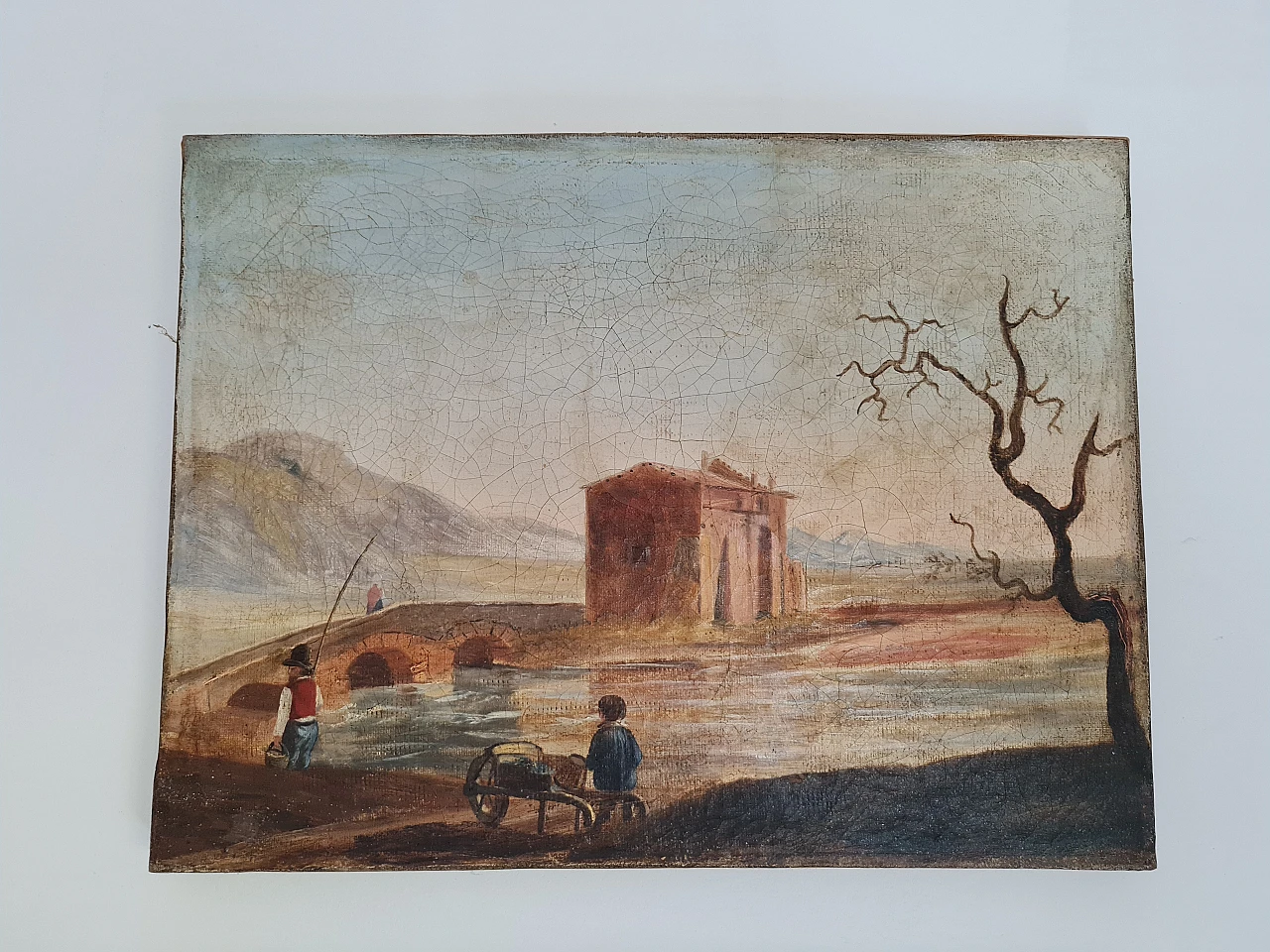 Coppia dipinti francesi, olio su tela, fine XVIII° 12