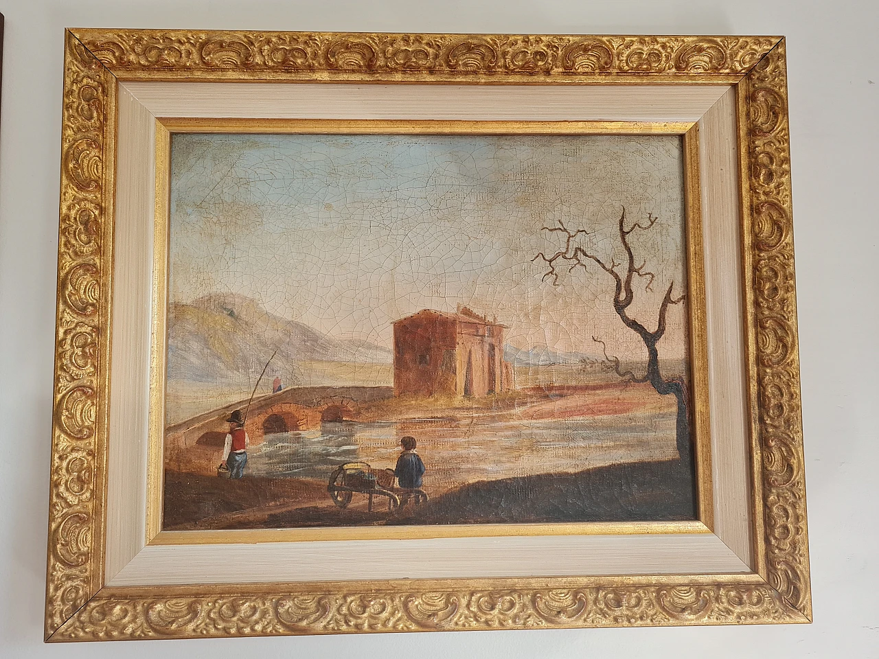 Coppia dipinti francesi, olio su tela, fine XVIII° 15