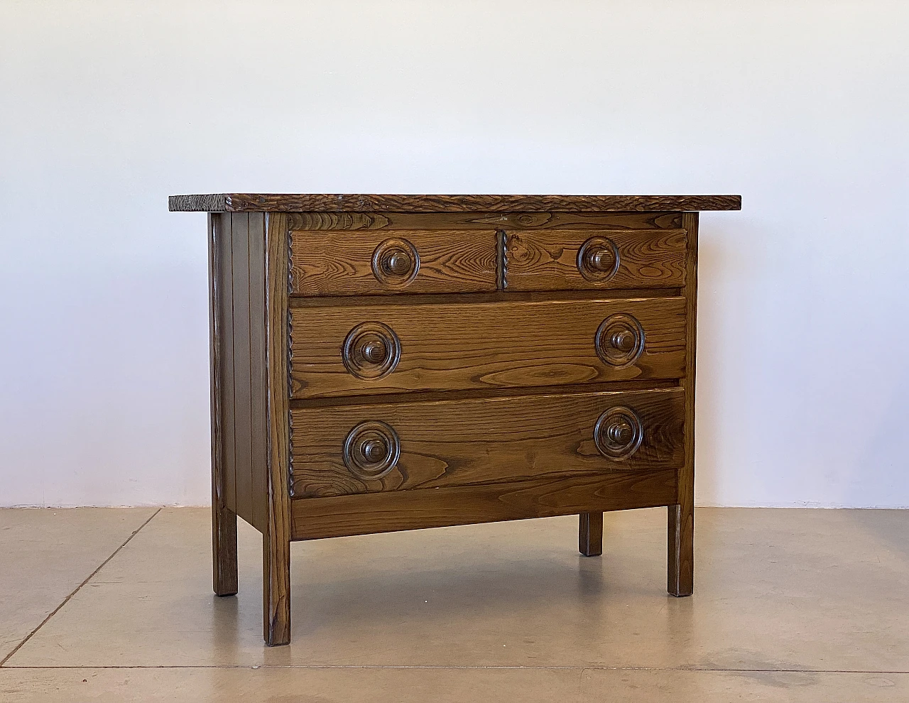 Pair of oak dresser with 4 drawers, 1960s 10