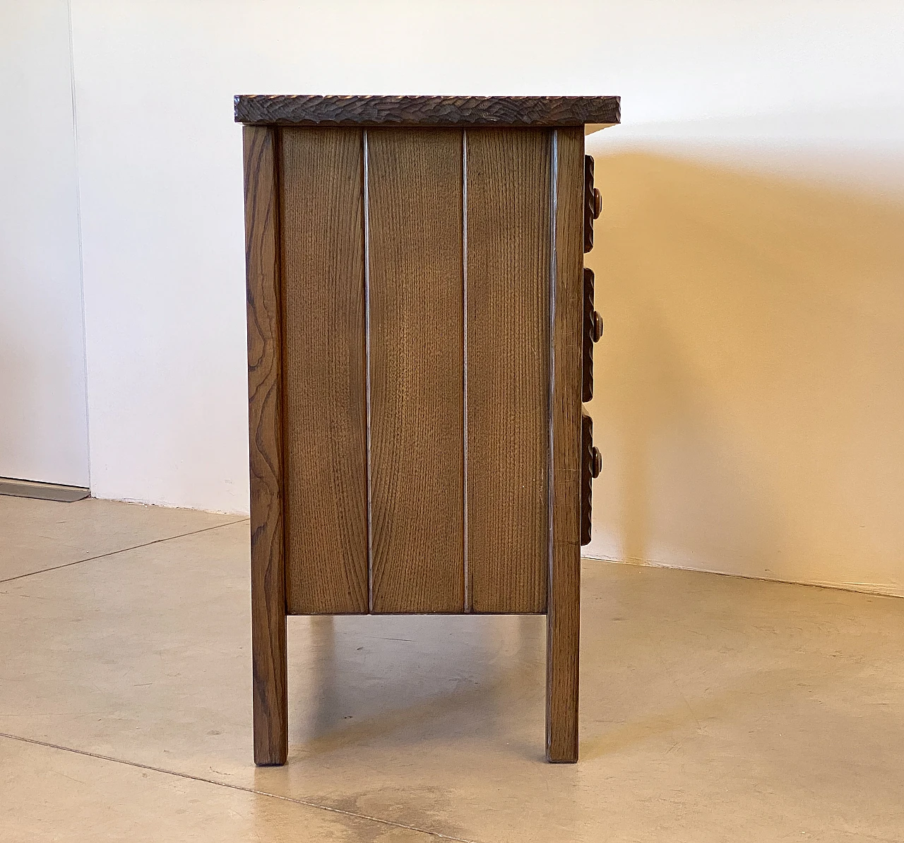 Pair of oak dresser with 4 drawers, 1960s 18