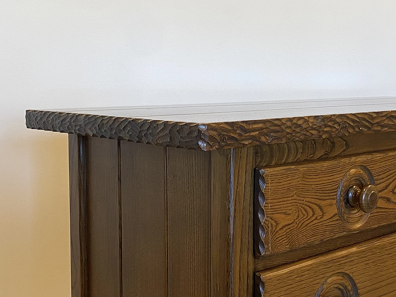 Pair of oak dresser with 4 drawers, 1960s 21