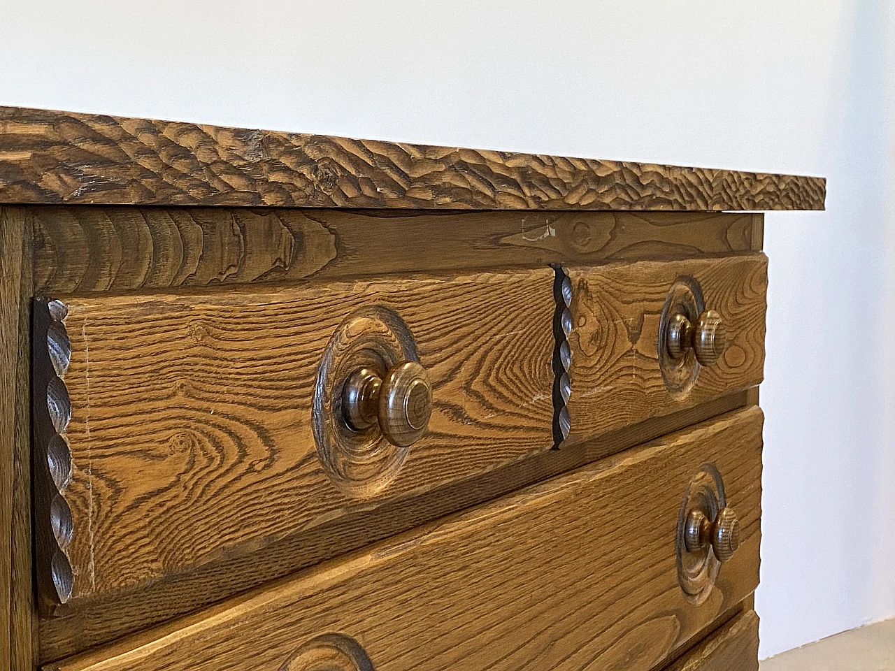 Pair of oak dresser with 4 drawers, 1960s 23