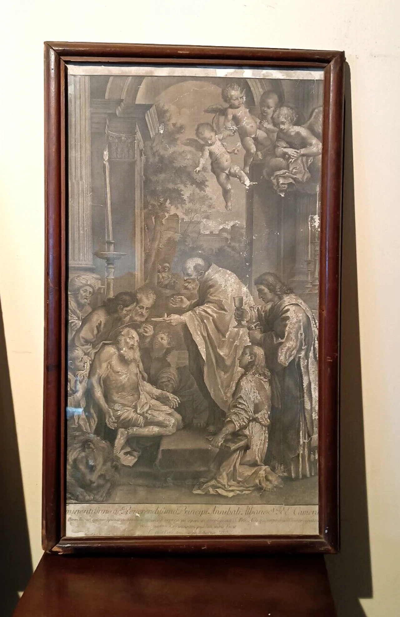 Jacob Frey, biblical scene, engraving, 18th century 2